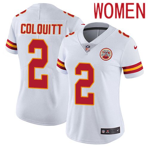 Women Kansas City Chiefs #2 Dicaprio Bootle Nike White Vapor Limited NFL Jersey->women nfl jersey->Women Jersey